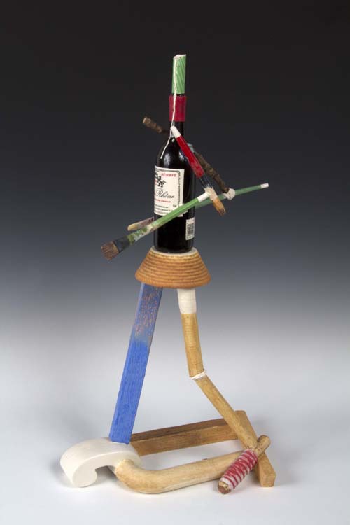 Wine Bottle Lady and Candle, Copyright 2014, Alice Shaw